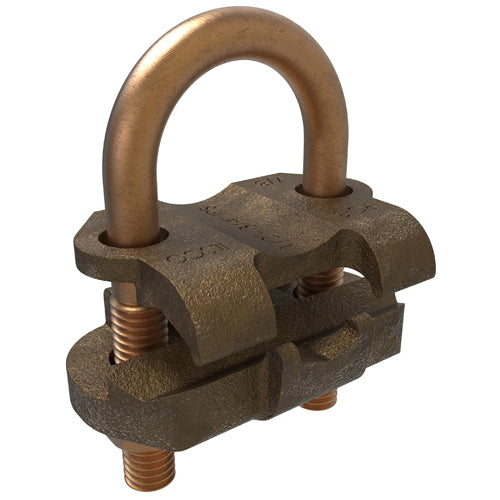 Bronze U Bolt 250 KCMIL-2/0 SOL ULCSA, 1/2-3/4 Pipe Size