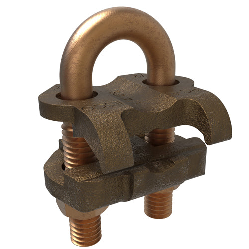 Bronze U Bolt 4 AWG-8 SOL ULCSA, 1/4 P Pipe Size