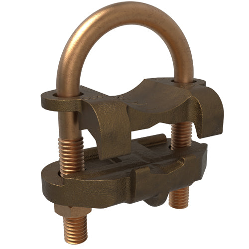 Bronze U Bolt 4 AWG-8 SOL ULCSA, 1-1/4 P Pipe Size