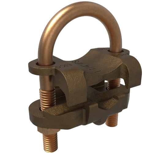 Bronze U Bolt 250 KCMIL-2/0 SOL ULCSA, 1-1/4 P Pipe Size