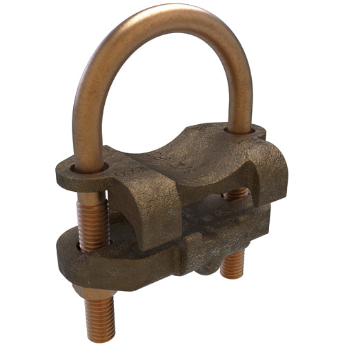 Bronze U Bolt 4 AWG-8 SOL ULCSA, 1-1/2 P Pipe Size