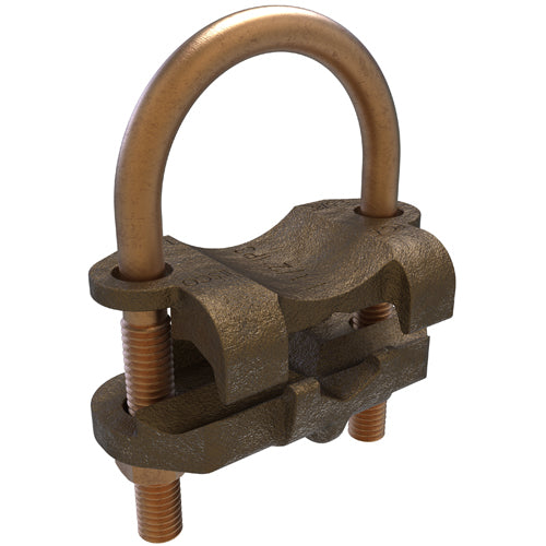 Bronze U Bolt 250 KCMIL-2/0 SOL ULCSA, 1-1/2 P Pipe Size