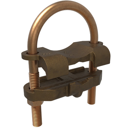 Bronze U Bolt 4 AWG-8 SOL ULCSA, 2 Pipe Size
