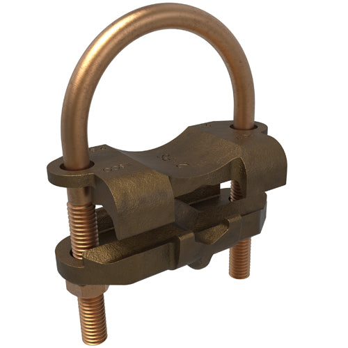 Bronze U Bolt 250 KCMIL-2/0 SOL ULCSA, 2 Pipe Size