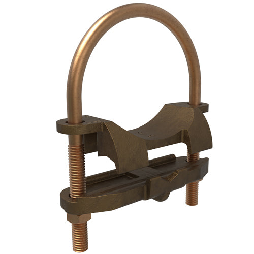 Bronze U Bolt 4 AWG-8 SOL ULCSA, 3 Pipe Size