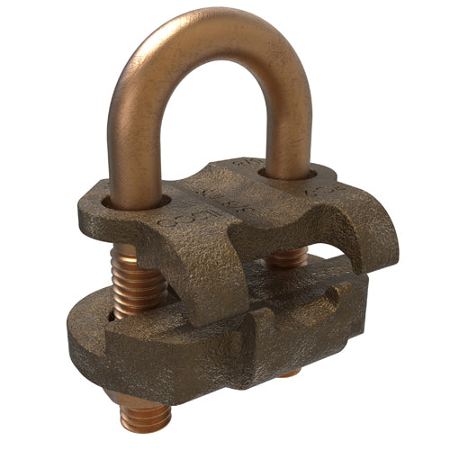 Bronze U Bolt 4 AWG-8 SOL ULCSA, 3/8 Pipe Size