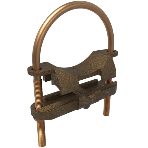 Bronze U Bolt 250 KCMIL-2/0 SOL ULCSA, 3-1/2 Pipe Size