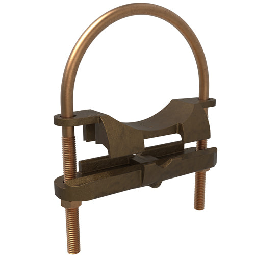 Bronze U Bolt 250 KCMIL-2/0 SOL ULCSA, 4 Pipe Size