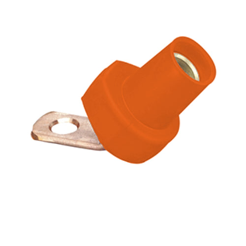 Female Angled Bus Bar Camlock, Orange #2 - 4/0