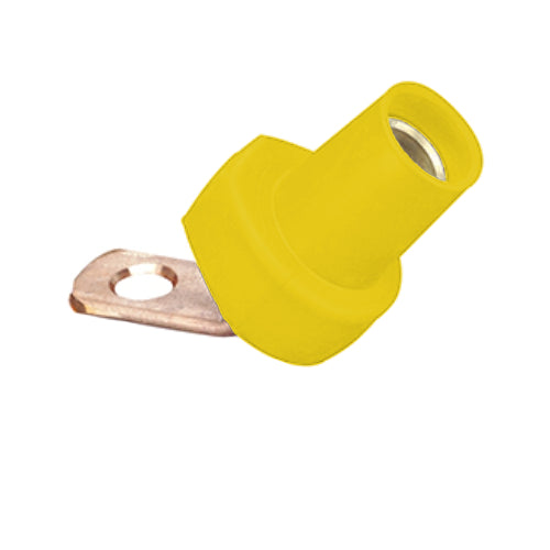 Female Angled Bus Bar Camlock, Yellow #2 - 4/0
