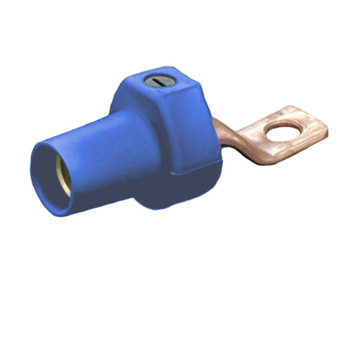 Leviton Offset Female Panel Mount with bus bar - Blue