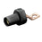 Leviton Offset Female Panel Mount with bus bar - Black