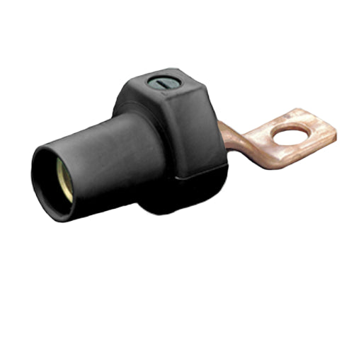 Leviton Offset Female Panel Mount with bus bar - Black