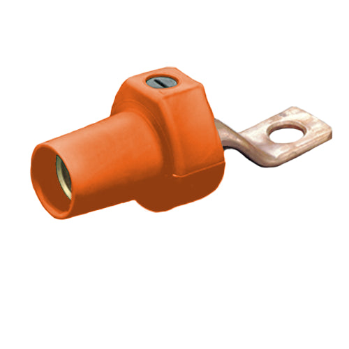 Leviton Offset Female Panel Mount with bus bar - Orange