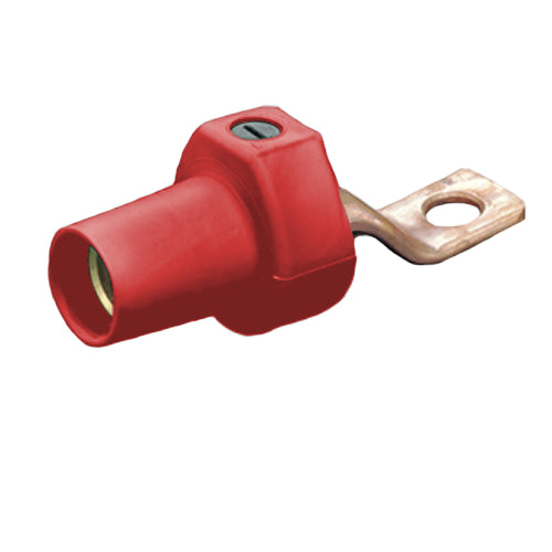 Leviton Offset Female Panel Mount with bus bar - Red