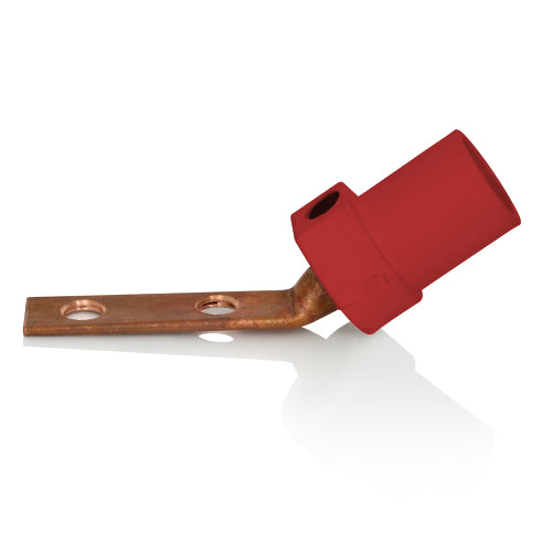 Male Angled Bus Bar Camlock #2 - 4/0, Red