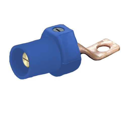 Leviton Offset Male Panel Mount with bus bar - Blue
