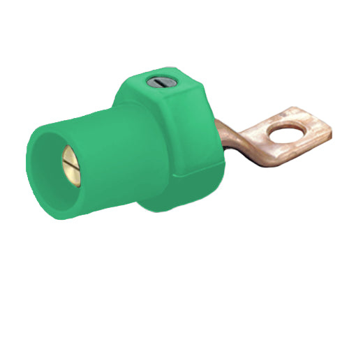 Leviton Offset Male Panel Mount with bus bar - Green