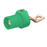 Leviton Offset Male Panel Mount with bus bar - Green