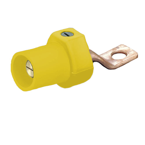 Leviton Offset Male Panel Mount with bus bar - Yellow