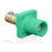 Leviton Green Male DSS Panel Receptacle Taper Nose 2/0-4/0