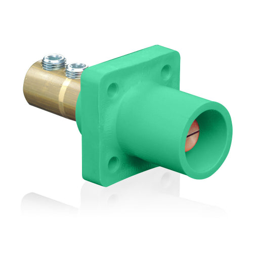 Leviton Green Male DSS Panel Receptacle Taper Nose 2/0-4/0