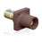 Leviton Brown Male DSS Panel Receptacle Taper Nose 2/0-4/0
