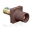 Leviton Brown Male DSS Panel Receptacle Taper Nose 2/0-4/0