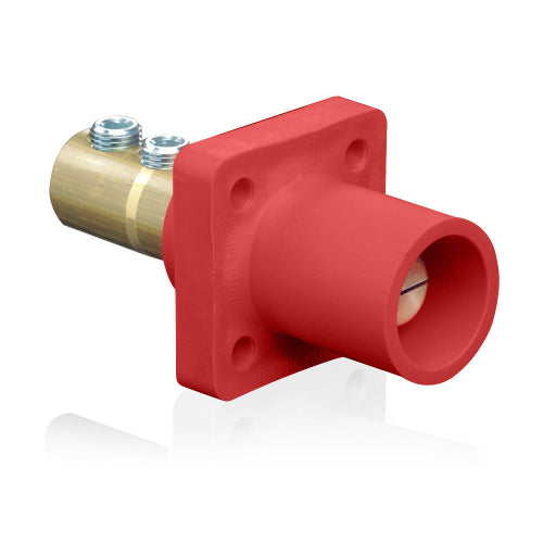 Leviton Red Male DSS Panel Receptacle Taper Nose 2/0-4/0