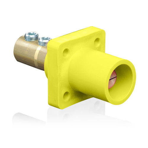 Leviton Yellow Male DSS Panel Receptacle Taper Nose 2/0-4/0