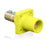 Leviton Yellow Male DSS Panel Receptacle Taper Nose 2/0-4/0