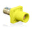 Leviton Yellow Male DSS Panel Receptacle Taper Nose 2/0-4/0