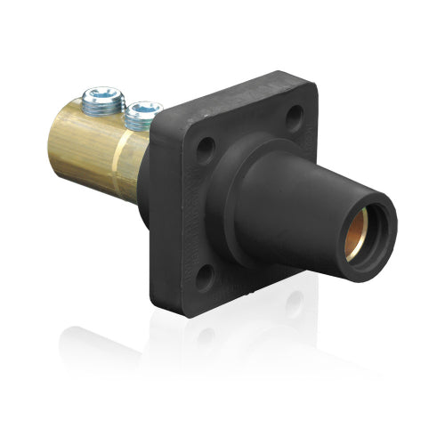 Leviton Black Female DSS Panel Receptacle Taper Nose 2/0-4/0
