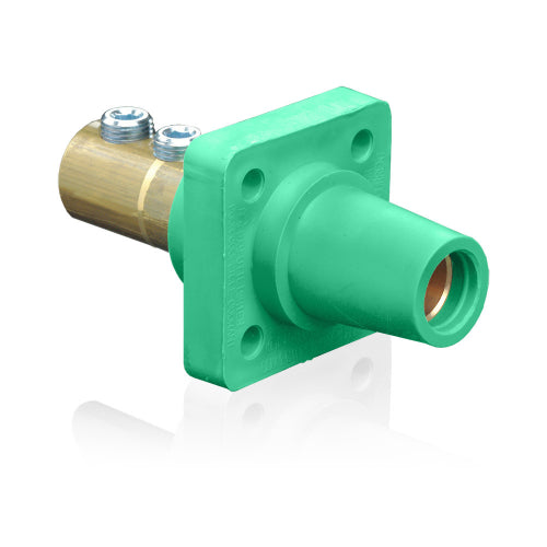 Leviton Green Female DSS Panel Receptacle Taper Nose 2/0-4/0