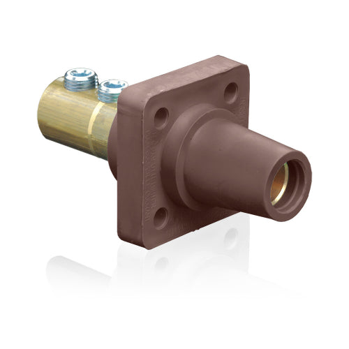 Leviton Brown Female DSS Panel Receptacle Taper Nose 2/0-4/0