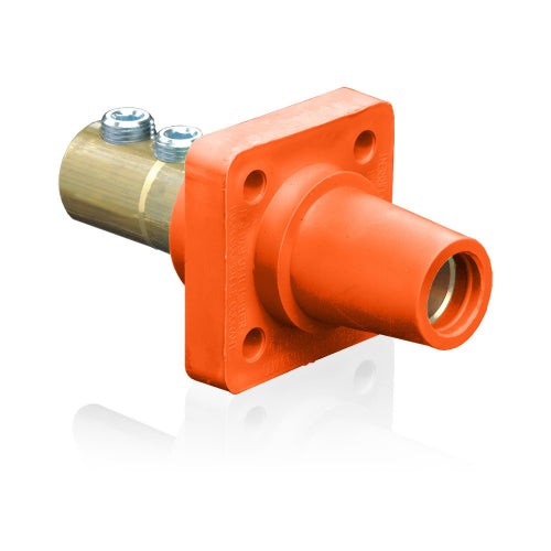 Leviton Orange Female DSS Panel Receptacle Taper Nose 2/0-4/0