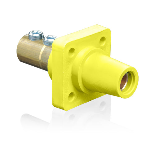 Leviton Yellow Female DSS Panel Receptacle Taper Nose 2/0-4/0