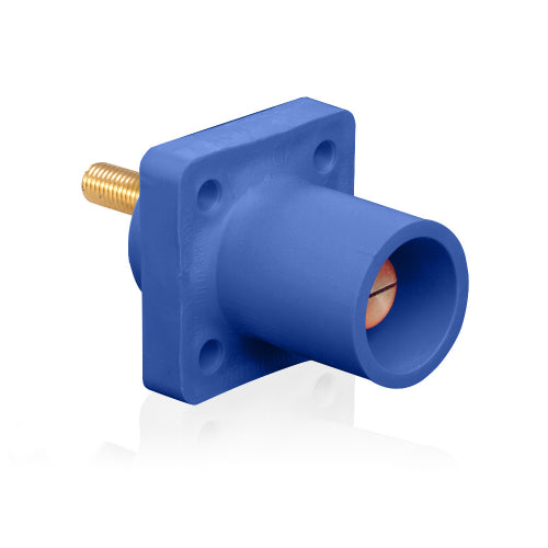 Leviton Blue Male Panel Receptacle Thread Stud 1.125"Tap Nose #2-4/0