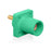Leviton Green Male Panel Receptacle Thread Stud 0.75"Tap Nose #2-4/0