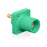 Leviton Green Male Panel Receptacle Thread Stud 0.75"Tap Nose #2-4/0