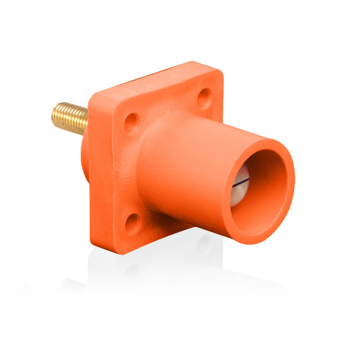 Leviton Orange Male Panel Receptacle Thread Stud 0.75"Tap Nose#2-4/0