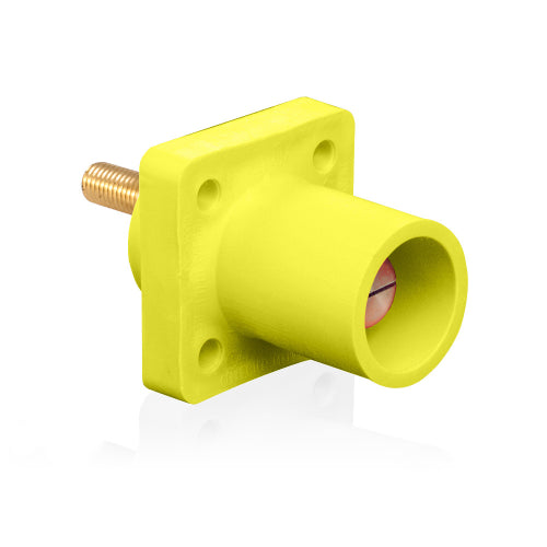 Leviton Yellow Male Panel Receptacle Thread Stud 0.75"Tap Nose#2-4/0