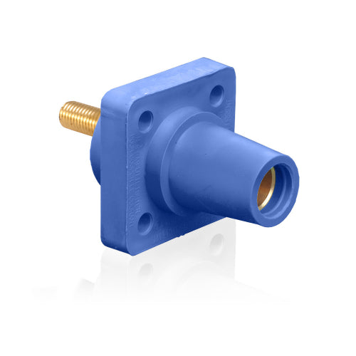Leviton Blue Female Panel Receptacle Thrd Stud 1.125"Tap Nose #2-4/0
