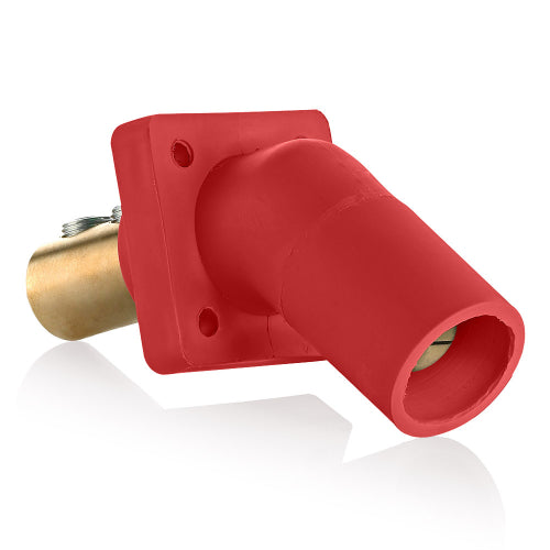 Leviton Series 16 Red Male Panel Receptacle, DSS, 45D Tape Nose 2/0-4/0