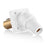 Leviton Series 16 White Female Panel Receptacle, DSS, 45D Tape Nose 2/0-4/0