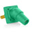 Leviton Series 16 Green Female CAM Panel Receptacle, Threaded Stud, 0.75", 45D, Tape Nose#2-4/0