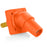 Leviton Series 16 Orange Female CAM Panel Receptacle, Threaded Stud, 0.75", 45D, Tape Nose#2-4/0