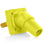 Leviton Series 16 Yellow Female CAM Panel Receptacle, Threaded Stud, 1-1/8", 45D, Tape Nose#2-4/0