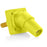 Leviton Series 16 Yellow Female CAM Panel Receptacle, Threaded Stud, 0.75", 45D, Tape Nose#2-4/0