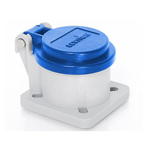16 Series Panel Recep Enclo w/Automatic Closing Lid, Blue